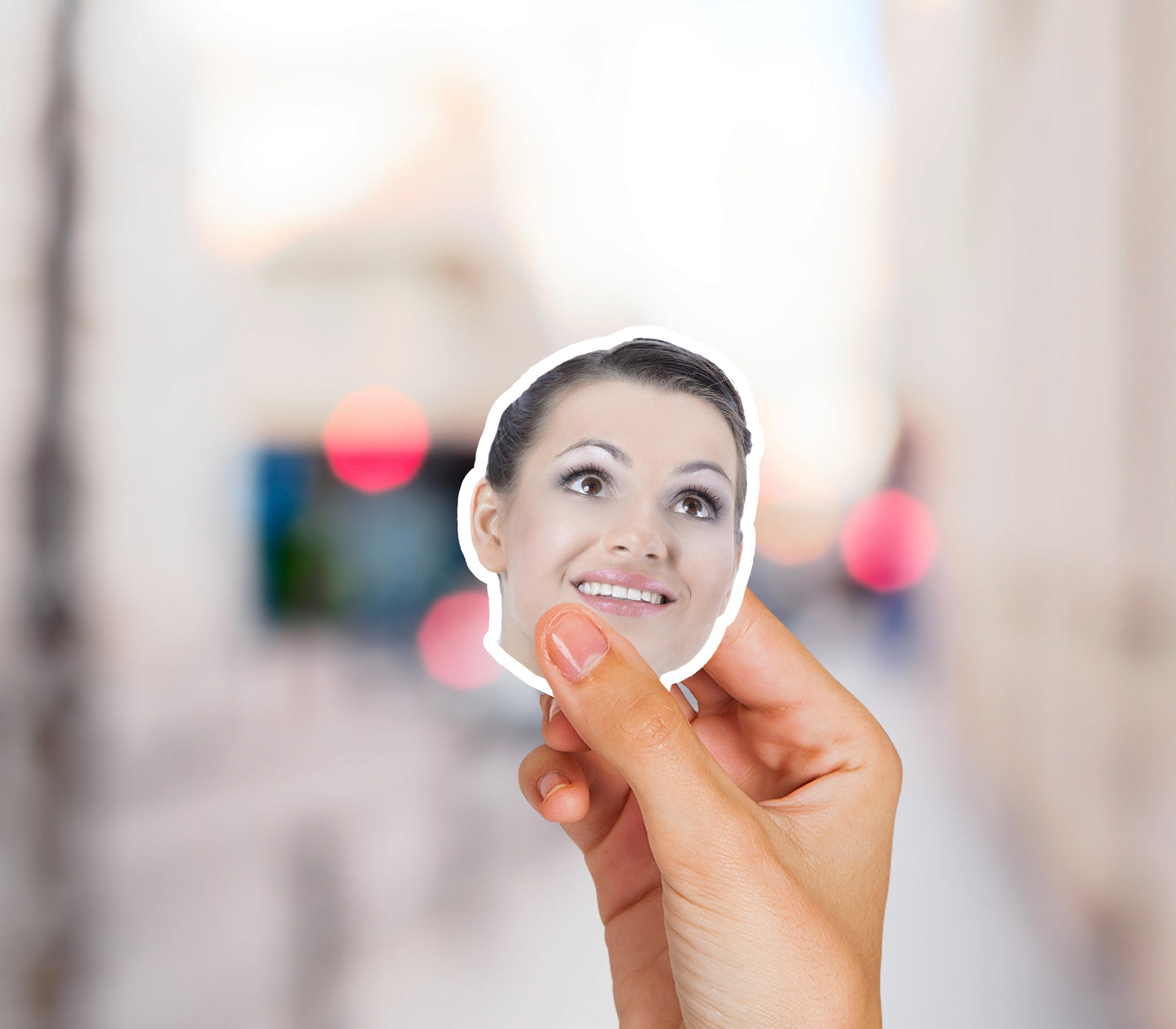face stickers women surprised