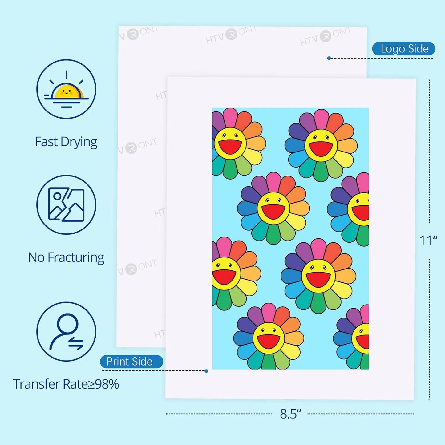 Bulk sublimation paper 8.5 x 11 for professional and home crafting use