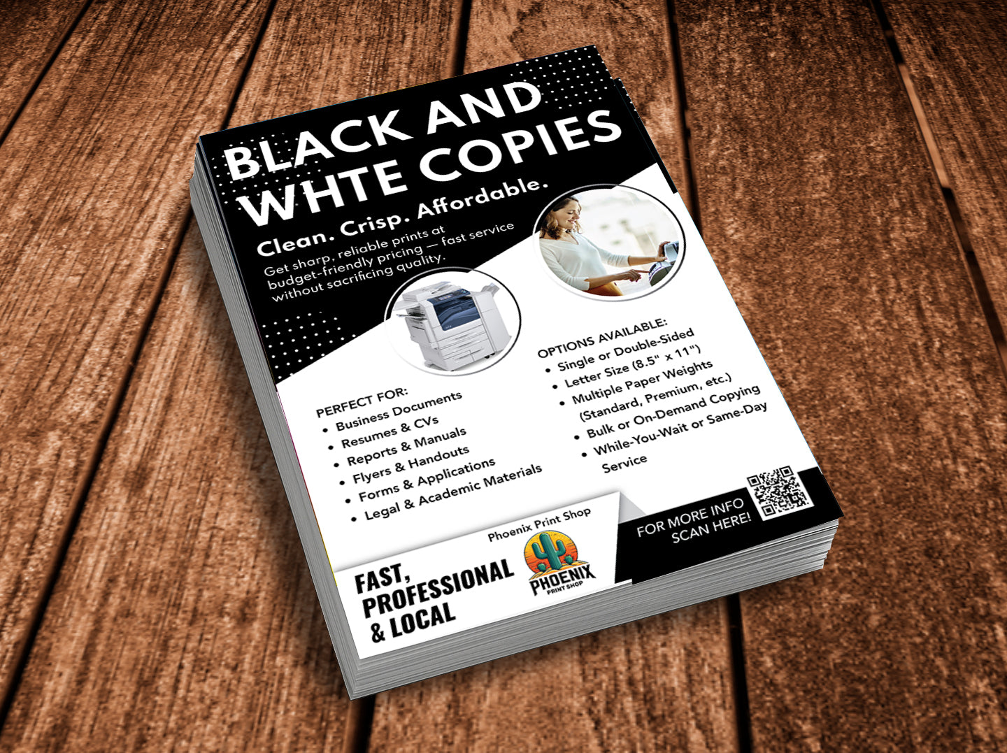 Custom Copies & Documents – Fast, Black and white Printing