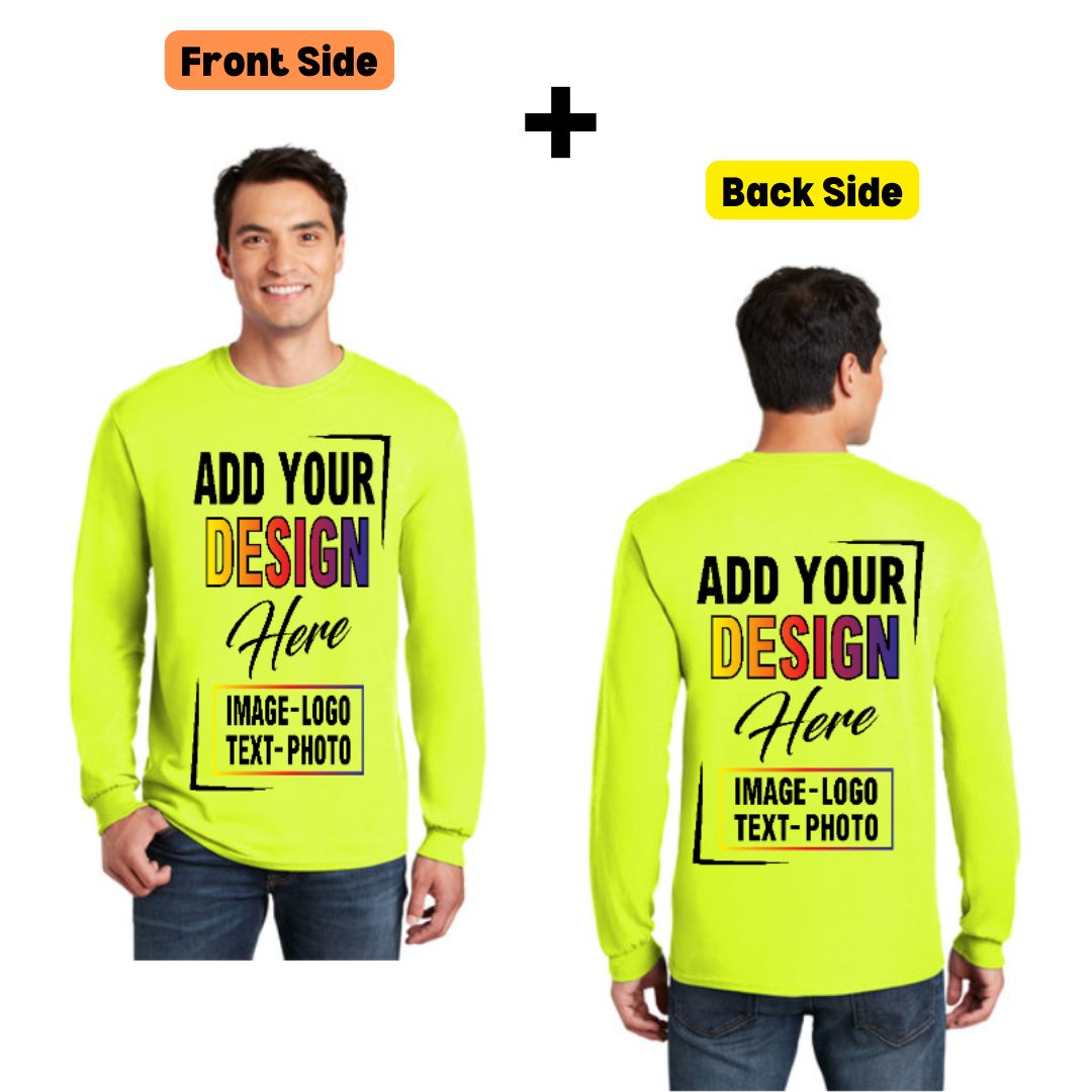 Long sleeve safety T-shirt front & back - Outta Phx Print shop