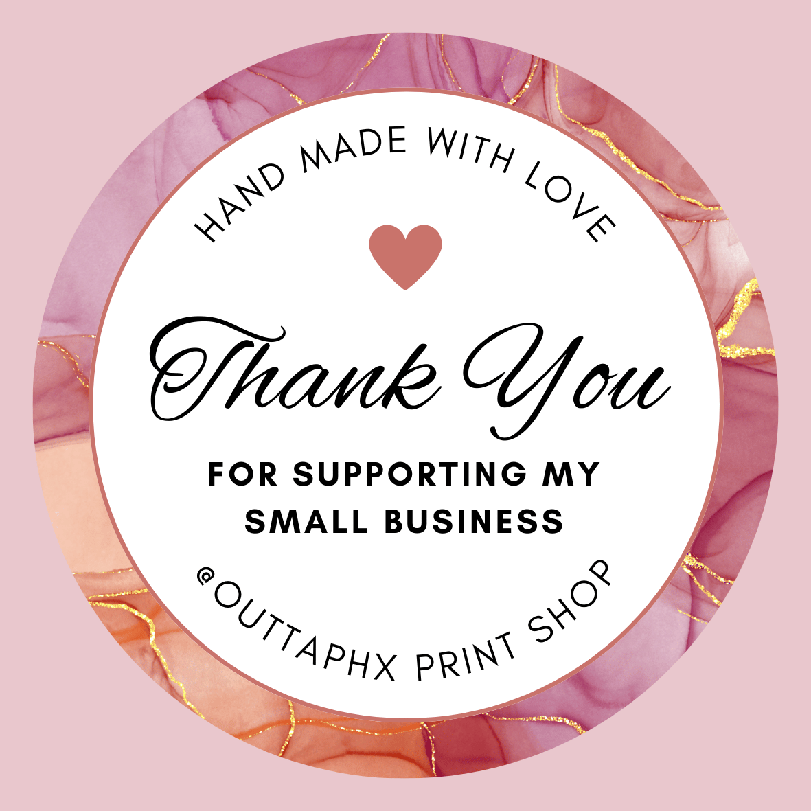 Circle Business Cards - ONE SIDE - Outta Phx Print shop