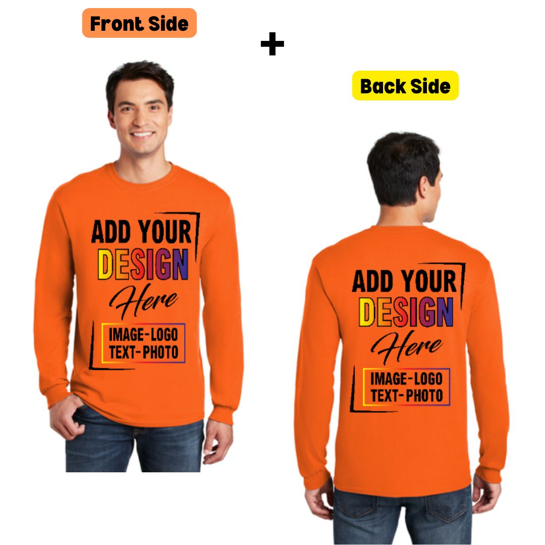 Long sleeve safety T-shirt front & back