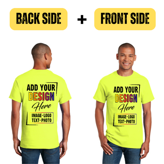 Custom Safety T-shirts Front & Back