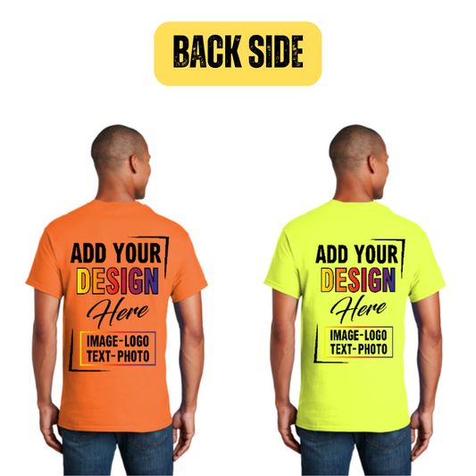 Custom safety T-shirts Back