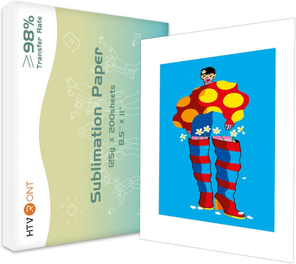 HTVRONT 8.5 x 11 inch sublimation paper 200 sheets for heat transfer printing