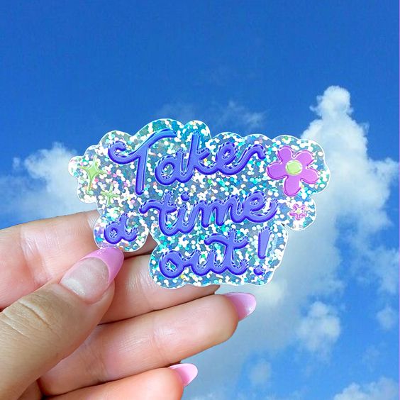 Die Cut Glitter Sticker 